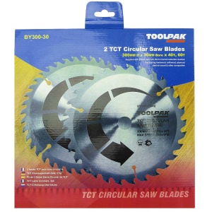 300mm x 30mm TCT Circular Saw Blades Pack of 2