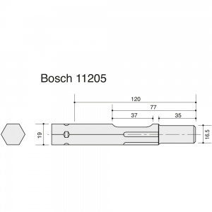 25mm x 375mm Bosch 11205 Flat Chisel