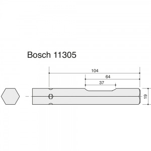 25mm x 380mm Bosch 11305 Flat Chisel