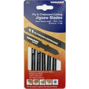50mm 13tpi Fast Cut Jigsaw Blades Wood Pack of 5