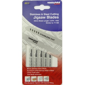 50mm 13tpi Thick Cut Jigsaw Blade Metal Pack of 5