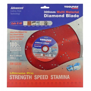 300mm x 20mm Multi-Material Turbo Diamond Blade 10mm