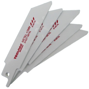 100mm 25tpi Thick Cut Reciprocating Saw Blade Metal Pack of 5