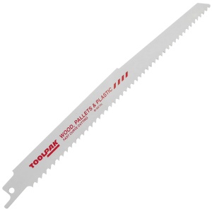 225mm 6tpi Reciprocating Saw Blade Nailed Wood / Plastic Pack of 5