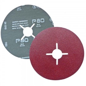 125mm Fibre Sanding Disc 80 Grit