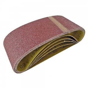 75mm x 457mm Sanding Belt 60 Grit Pack of 5