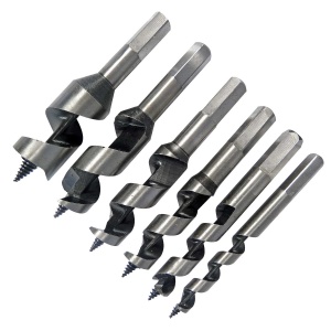 6 Piece Hex Shank Stubby Auger Bit Set