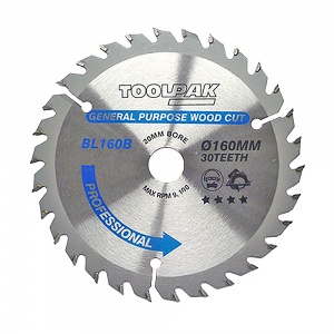 160mm x 20mm x 30T Professional TCT Saw Blade