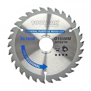 165mm x 30mm x 30T Professional TCT Saw Blade