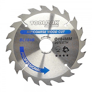 184mm x 30mm x 20T Professional TCT Saw Blade