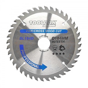 184mm x 30mm x 40T Professional TCT Saw Blade