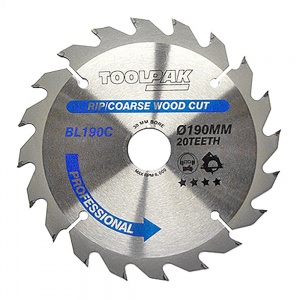 190mm x 30mm x 20T Professional TCT Saw Blade