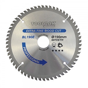 190mm x 30mm x 60T Professional TCT Saw Blade