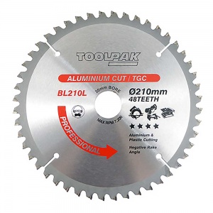 210mm x 30mm x 48T Aluminium TCT Saw Blade