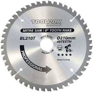 210mm x 30mm x 48T Mitre TCT Saw Blade