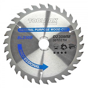 230mm x 30mm x 30T Professional TCT Saw Blade