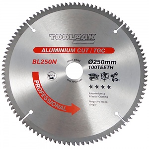 250mm x 30mm x 100T Aluminium TCT Saw Blade