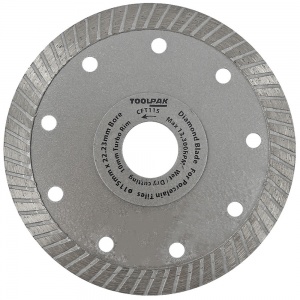 115mm x 22.23mm Tile Diamond Blade 10mm Turbo Rim