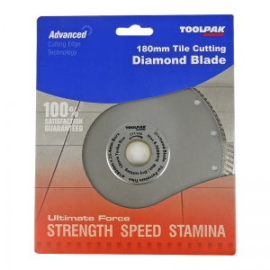 180mm x 25.4mm Tile Diamond Blade 10mm Turbo Rim