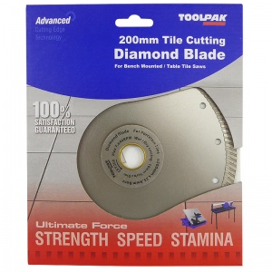 200mm x 25.4mm Tile Diamond Blade 10mm Turbo Rim
