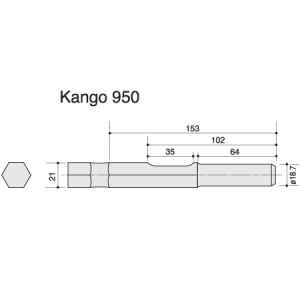 110mm x 450mm Kango 950 Clay Spade