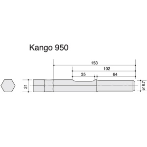 75mm x 300mm Kango 950 Wide Chisel