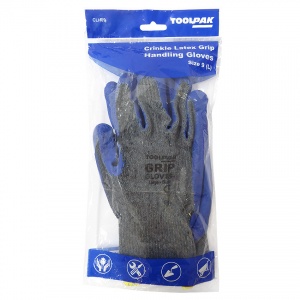 Crinkle Latex Grip Handling Glove Size L