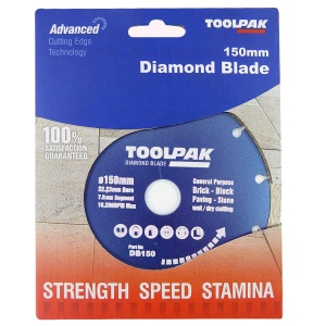 150mm x 22.23mm Diamond Blade 7mm Segment