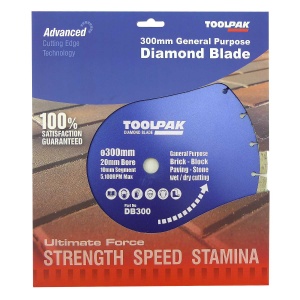 300mm x 20mm General Purpose Diamond Blade 10mm Segment