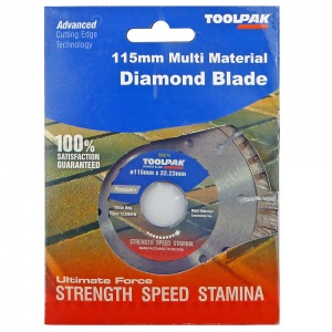 115mm x 22.23mm Multi-Material Diamond Blade 10mm Turbo Segment