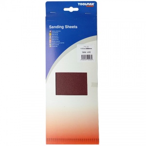 115 x 280mm Sanding Sheet 40 Grit Pack of 10