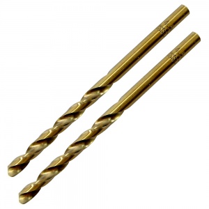 4.5mm x 80mm Cobalt Ground Jobber Drill Pack of 2