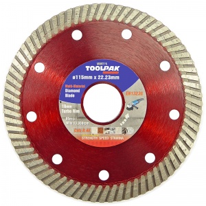 115mm x 22.23mm Multi-Material Diamond Blade 10mm Turbo Rim