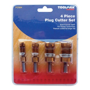 4 Piece Plug Cutter Set