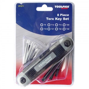 8-Piece Folding Torx Hex Key Set