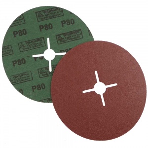 180mm Fibre Sanding Disc 80 Grit