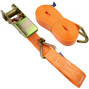 6M x 25mm Light Duty Ratchet Strap with J-Hooks