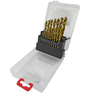 19 Piece TiN Coated HSS Drill Set