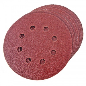 125mm Sanding Disc 40 Grit 8 Hole Display Pack of 10