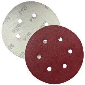 150mm Sanding Disc 120 Grit 6 Hole Display Pack of 10