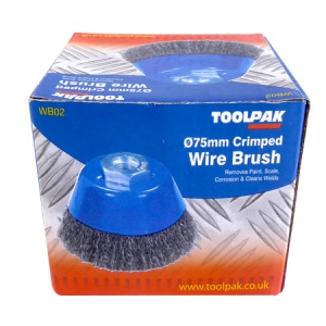75mm Wire Crimped Cup Brush M10