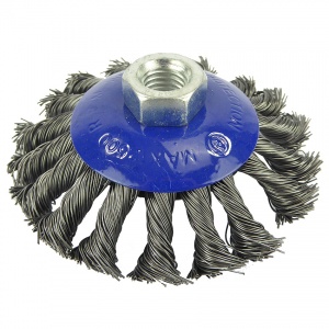 100mm Wire Twist Knot Bevel Brush M14