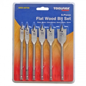 6 Piece Flat Bit Set