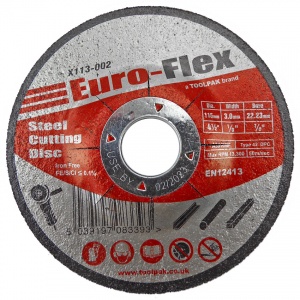 115mm x 3.0mm x 22.23mm DPC Metal Cutting Disc