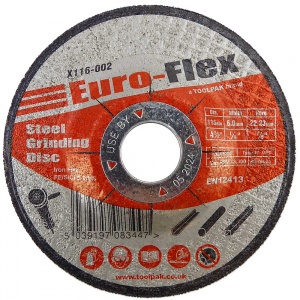 115mm x 6.0mm x 22mm Metal Grinding Disc